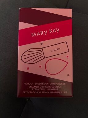 Mary Kay Makeup Brush & Sponge Set - Pink and Burgundy Packaging